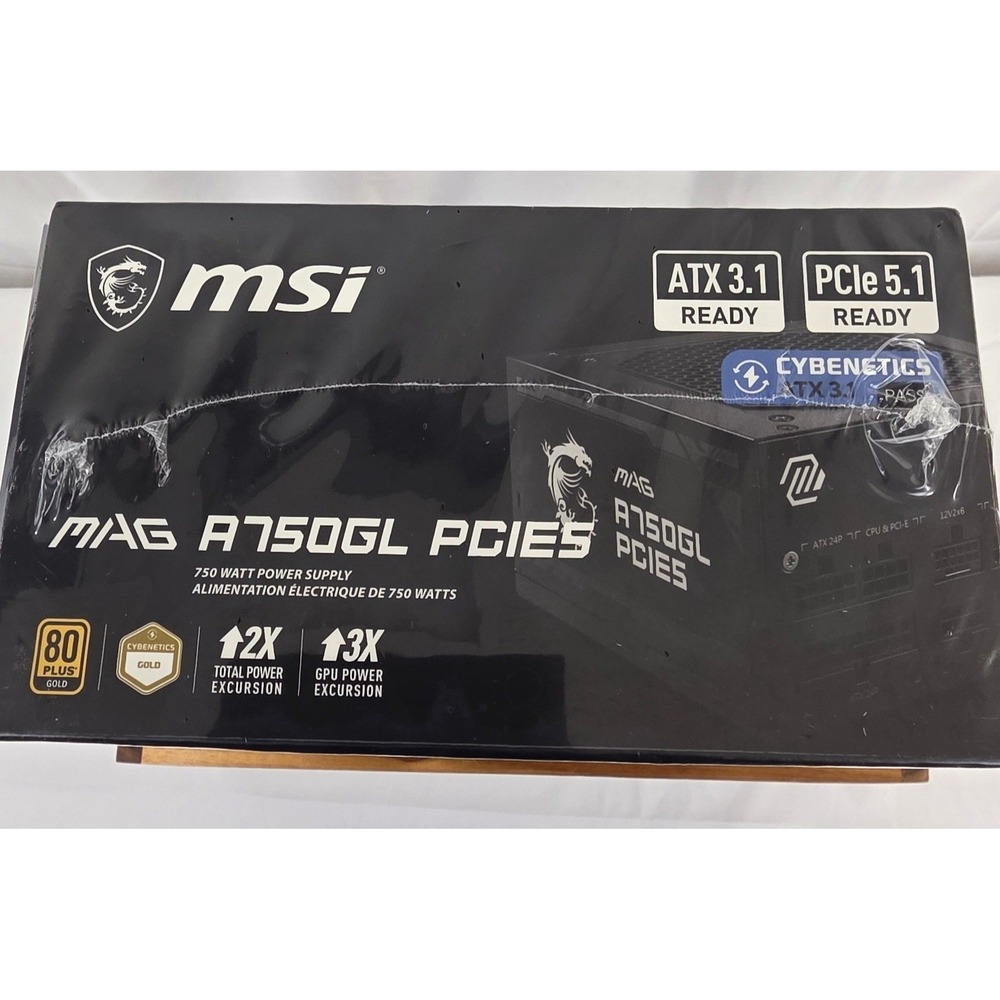 MSI MAG A750GL PCIe5 750W Power Supply ATX 3.1 80+ Gold Fully Modular PSU NISB - Picture 6 of 9